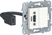 Розетка HDMI без рамки Schneider Electric Unica New 1-м. белый картинка